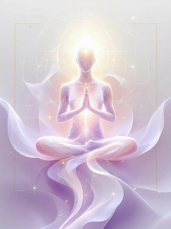 An illustration of the energetic body in lotus form