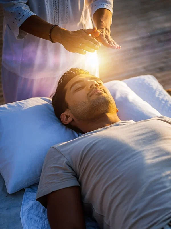 A Reiki session by candlelight